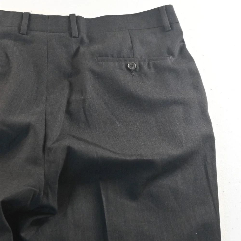 Pronto Uomo‎ 42L 36x32 Gray 100% Wool Italy Made Mens Jacket Pants Suit